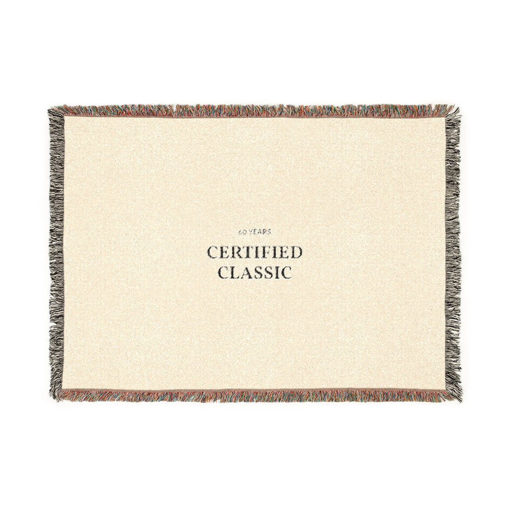 Certified Classic Woven Blanket — Vintage Logo Throw for Living Room & Cozy Gift