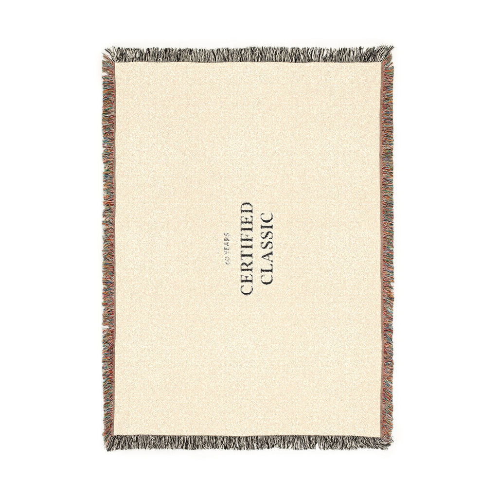 Certified Classic Woven Blanket — Vintage Logo Throw for Living Room & Cozy Gift