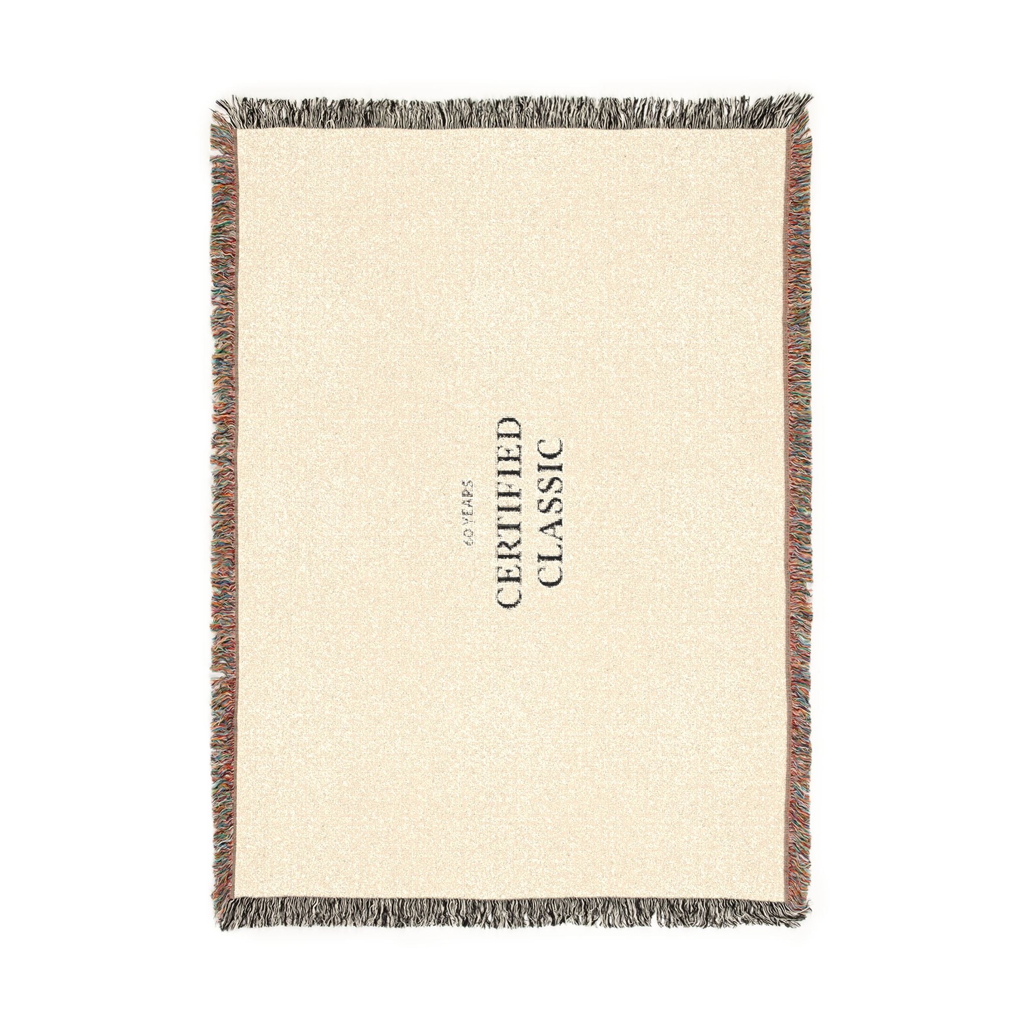 Certified Classic Woven Blanket — Vintage Logo Throw for Living Room & Cozy Gift