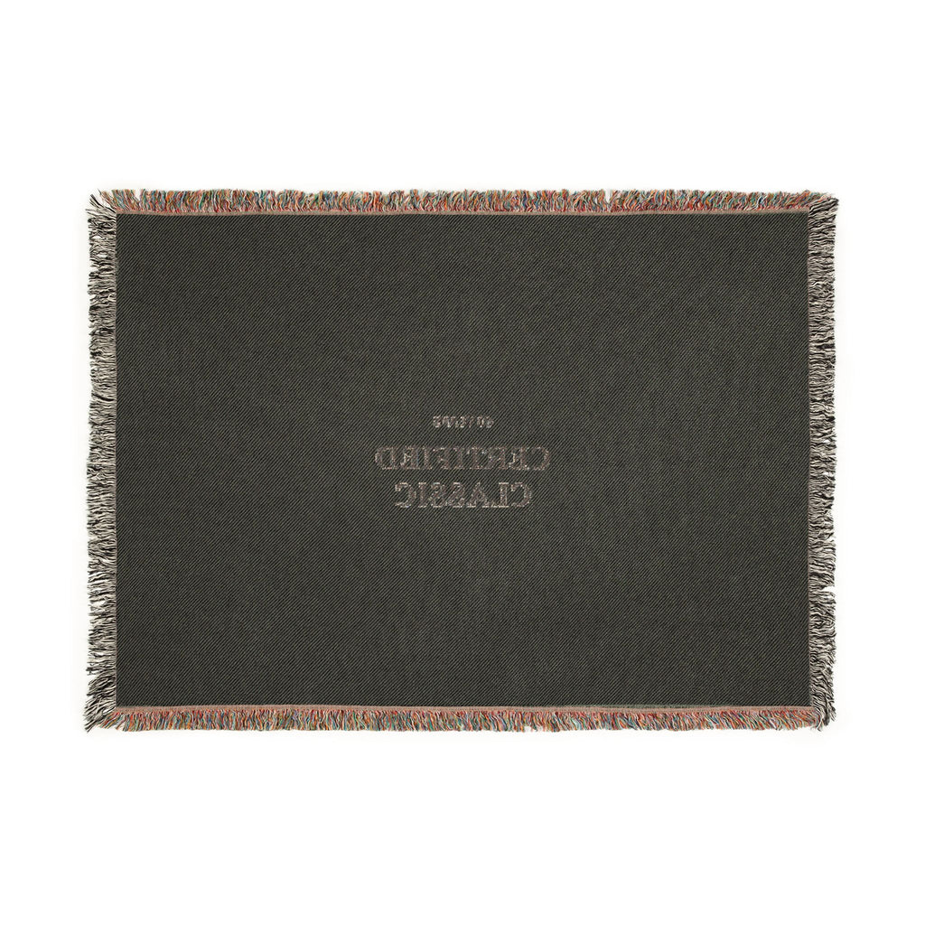 Certified Classic Woven Blanket — Vintage Logo Throw for Living Room & Cozy Gift