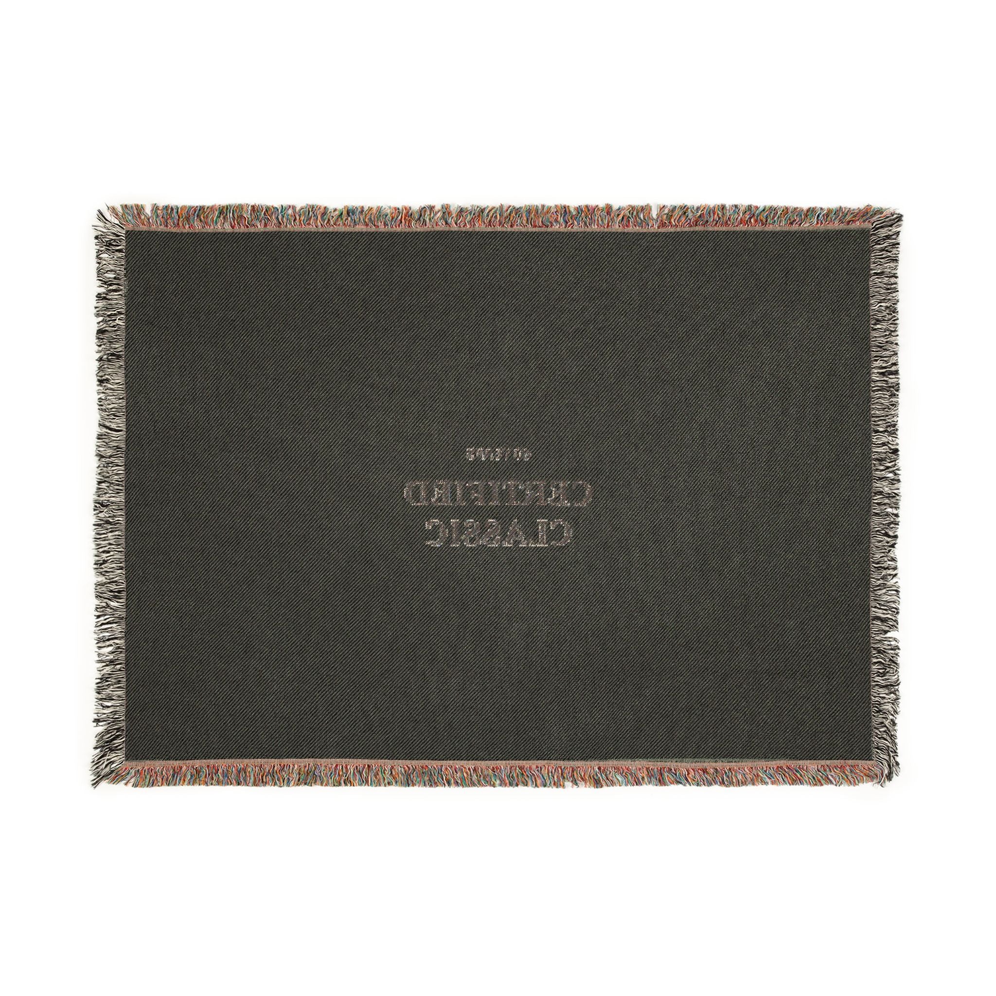 Certified Classic Woven Blanket — Vintage Logo Throw for Living Room & Cozy Gift